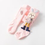 Collants mignons tricotés en coton avec motifs d'animaux pour petite fille,bas enfants, vêtements bébé, double aiguille, collection printemps-automne-hiver,