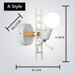Iron Led Wall Lamp American Creative Wall Lights Metal Cartoon Robot Sconce Wall Light bedroom Children room Luminaire