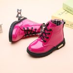 Chaussures de marque imperméables en simili-cuir pour filles et garçons,bottines de neige à la mode pour enfants, style bottes en caoutchouc Martin, nouveauté, hiver 2021,
