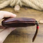 LEACOOL – porte-monnaie en cuir véritable pour femmes et hommes, Vintage, fait à la main, petit étui à fermeture éclair, porte-monnaie