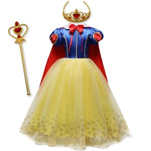 Robe de princesse pour filles, Costume de fête Cosplay pour enfants, Halloween