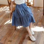 Jupe en Denim pour filles de 6 à 16 ans, vêtements d'été 2021 en coton pour adolescentes et mères, couvre-genou à volants, nouvelle collection 100%, #5952