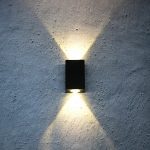 Brushed Black Silver Double Heads Wall Lamp LED Up Down Wall Lights Aside Corridor Living Room Bedside Wall Light Fixture RF111