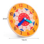 Horloge en bois Montessori pour enfant, jouet avec les heures, les minutes et les secondes, montre colorée, jeu pour la cognition, aide pédagogique pour le préscolaire