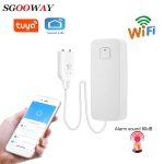 Sgooway Tuya Smart Wifi Water Leak Sensor Detector Alarm Compatible With Smart Life Valve 80dB Alarm Sound