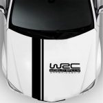 Fashion WRC Stripe Car Covers Vinyl Racing Sports Decal Head Car Sticker Wrap Vinyl Stickers For Car Head Decoration