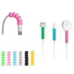 Protecteur de câble en Silicone, livraison gratuite, enrouleur de bobine de fil, housse d'organisation pour Apple iphone chargeur de câble USB