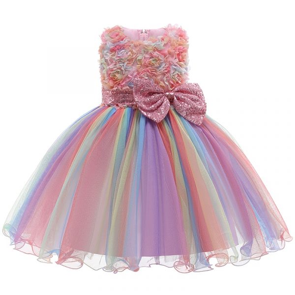 Robe de princesse brodée pour filles, tenue de fête d'anniversaire élégante, vêtements de noël pour bébés de 2 à 10 ans
