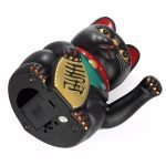 Décoration de chat Feng Shui, noir, 5 pouces/12.5cm, chat, Fortune, ondulé