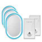 CACAZI New No Battery Need Wireless Doorbell 58 Chimes EU/US/UK Plug Self-Powered Waterproof Door bell Intelligent LED Ring Bell