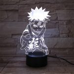 Lampe de chevet 3D, Figurine de Naruto, Anime Uzumaki, veilleuse multicolore pour enfants, lampe de Table, décoration de maison