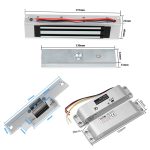 IP68 Waterproof Door Access Control System Kit RFID Keypad + Power Supply + 180KG Electric Magnetic Strike Door Locks for Home