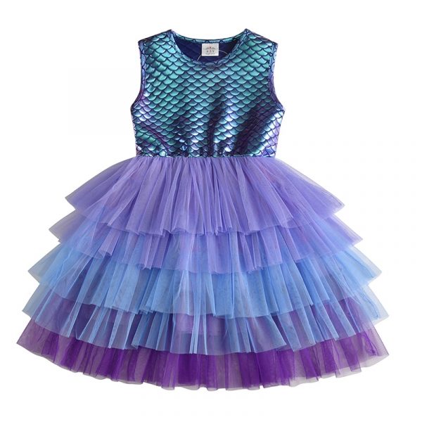 Robe de princesse pour spectacle pour petite fille et adolescente, style tutu pour bal d'école, anniversaire et fête, vêtement décontracté pour enfant
