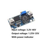 Buck – convertisseur 5A réglable, Module abaisseur LM2596 3A, sortie d'alimentation DC-DC V-30V, 1.25