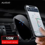 15W Wireless Charger Car Phone Holder Qi Induction Sensor Fast Charging Stand Mount For Samsung Huawei iPhone 12 11 Pro 8 Xiaomi