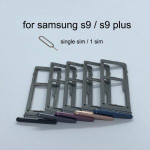 Boîtier d'origine pour Samsung Galaxy S9 Plus G965 G965F G965FD G965U, nouvel adaptateur de carte SIM et support de carte Micro SD