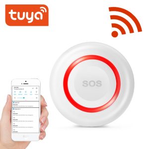 TUYA WiFi SOS Button Wireless SOS Emergency Button Alarm Home Burglar Alarm Sensor 2.4G SOS Senspr Panic Button Sos