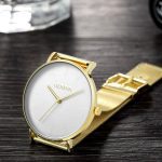 Top luxury ladies watch ultra-thin fashion scale stainless steel dial quartz mesh belt leisure sports watch