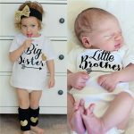 Famille correspondant à des tenues frère soeur été T-shirt bébé garçons barboteuse petit garçon body grande soeur T-shirt été enfant haut t-shirts