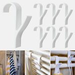 Crochets de qualité supérieure pour radiateur sèche-serviettes, support mural pour vêtements, patère à suspendre dans la salle de bain, porte-foulard blanc, 6 pièces