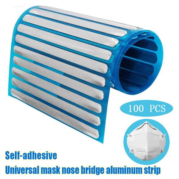 Masque de 90MM, bande d'aluminium dédiée à l'arête du nez, fil plat gratuit, accessoire de fabrication artisanale, ruban adhésif Double face, masque fait à la main