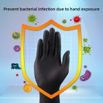 100 pcs Disposable Nitrile Gloves Synthetic Nitrile Xingyu Black Waterproof Oil-Proof Protective Gloves House Industrial Use