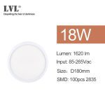LED Ceiling Light 6W 9W 13W 18W 24W Modern Surface Ceiling Lamp AC85-265V For Kitchen Bedroom Bathroom Lamps