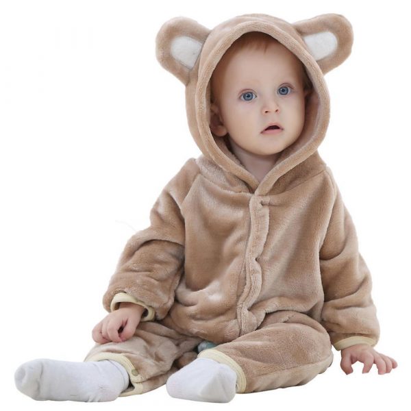 Bébé garçon et filles barboteuses animaux dessin animé enfants vêtements nouveau-né bébé combinaison chaude printemps automne hiver pour garçon snowsuit
