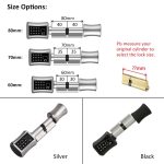 Bluetooth Fingerprint Cylinder Lock Tuya APP Biometric Electronic Smart Door Lock Digital Keypad Code Keyless Lock Home/Apartme