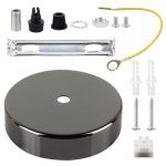 Pendant lamp round ceiling tray wall lamp metal plating base chassis straight edge tray kit hanging lamp accessories