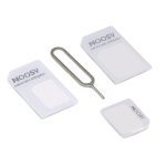 Adaptateur de carte Micro Nano SIM 4 en 1, Kit de connecteurs pour iPhone 6 7 plus 5s Huawei P8 lite P9 Xiaomi Note 4 Pro 3S Mi5