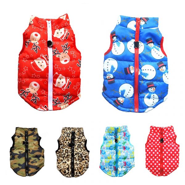 Winter Dog Jacket Pet Dog Clothes Waterproof Dog Vest For Small Medium Dogs Puppy Dog Coat Warm Chihuahua Clothing Apparel 25