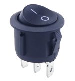 1pc Red Black White ON/OFF Round Rocker Toggle Switch 6A/250VAC 10A 125VAC Power switch cap with Plastic Push Button Switch 2PIN