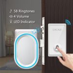 CACAZI New No Battery Need Wireless Doorbell 58 Chimes EU/US/UK Plug Self-Powered Waterproof Door bell Intelligent LED Ring Bell