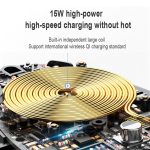 15W Wireless Charger Car Phone Holder Qi Induction Sensor Fast Charging Stand Mount For Samsung Huawei iPhone 12 11 Pro 8 Xiaomi