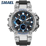 SMAEL 1803 Sport Watch Men Watches Waterproof 5Bar Dual Time Men's Military Watches Shock Resistant Alarm Clock montre homme