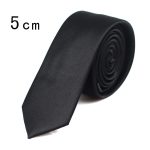 Cravate noire pour hommes et femmes, solide, Slim, pour Business, mariage