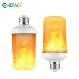 CHIZAO LED Dynamic flame effect light bulb Multiple mode Creative corn lamp Decorative lights For bar hotel restaurant party E27