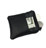 Homme Porte-Monnaie En Cuir Noir Simple Zipper Multi-fonction Téléphone Portable Porte-Monnaie De Mode homme Mini Portefeuille