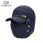 DAIWA – chapeaux de bombardier thermique pour homme et femme, Protection faciale, coupe-vent, casquette de Ski, en velours épais, pour Couple, 2020