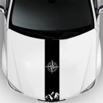 Fashion WRC Stripe Car Covers Vinyl Racing Sports Decal Head Car Sticker Wrap Vinyl Stickers For Car Head Decoration