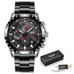 LIGE Top Brand Luxury Mens Fashion Watch Men Sport Waterproof Quartz Watches Men All Steel Army Military Watch Relogio Masculino