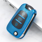 Luxury New Carbon Fiber TPU Car Key Cover Case For Hyundai i20 i30 ix35 Creta Solaris Elantra Accent For Kia Ceed K2 K5 Sportage
