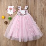 Robe de princesse en dentelle pour filles, tenue longue d'été, pour spectacle, fête d'anniversaire, mariage