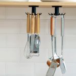 360 Degrees Rotated Kitchen Hooks Self Adhesive 6 Hooks Home Wall Door Hook Handbag Clothes Ties Bag Hanger Hanging Rack