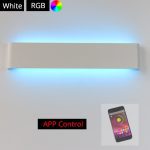 LED Wall Light RGB Dimmable Bluetooth APP Remote Control Wall Lamp For Decorative Atmosphere Connect to AC220V/110V Wires