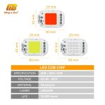 LED COB Lamp Bead 110V 220V 20W 30W 50W Smart IC LED Chip DIY For LED Floodlight Decoration Red Green Blue Yellow Warm Day White