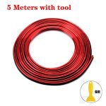Universal Car Moulding Decoration Flexible Strips 5M/1M Interior Auto Mouldings Car Cover Trim Dashboard Door Edgein Car-styling