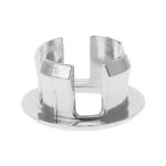 Bathroom Basin Sink Overflow Ring Six-foot Round Insert Chrome Hole Cover Cap