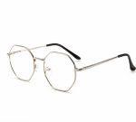 Lunettes Anti-lumière bleue Vintage, monture ronde, miroir optique pour myopie, métal Simple, pour femmes et hommes, verres transparents